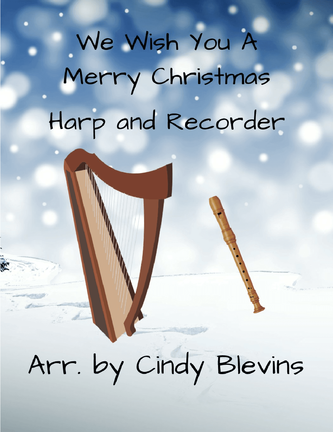 We Wish You A Merry Christmas, Harp and Recorder (arr. Cindy Blevins)
