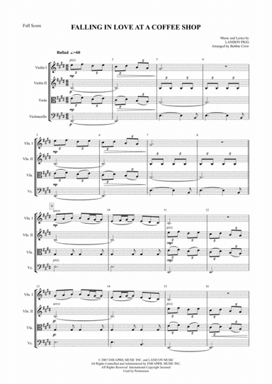 Falling In Love At A Coffee Shop (arr. BLC3Music Services LLC)