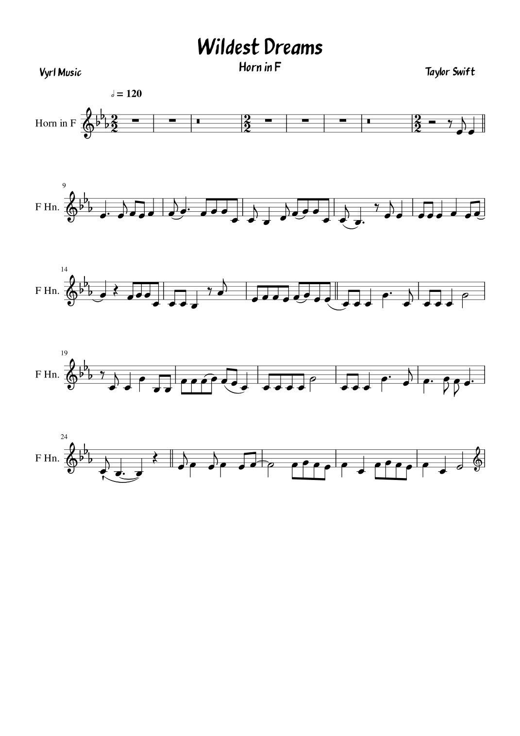 Wildest Dreams (arr. Vyrl)