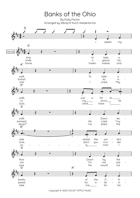 Banks Of The Ohio (arr. Albrecht Kuch-Weidenbrück)