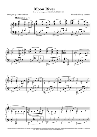 Moon River (arr. Lester Le Roux)