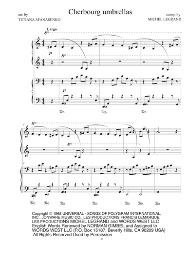 I Will Wait For You (arr. Tetiana Afanasenko)