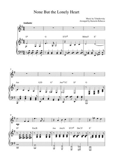None but the lonely heart (arr. Kaiserin Rebecca)