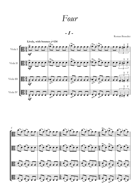 Four: Quartet for four violas