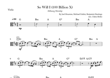 So Will I (100 Billion X) (arr. Fabio Britto)