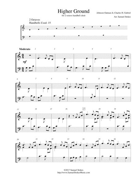 Higher Ground - for 2-octave handbell choir (arr. Samuel Stokes)