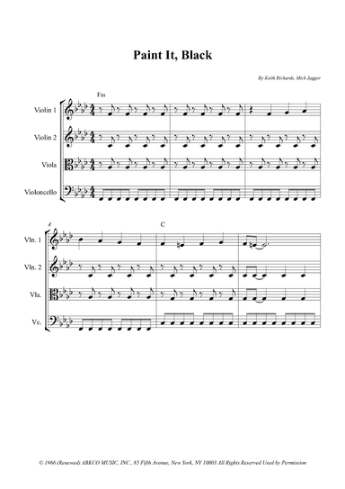 Paint It, Black (arr. Wesley S. SIlva)