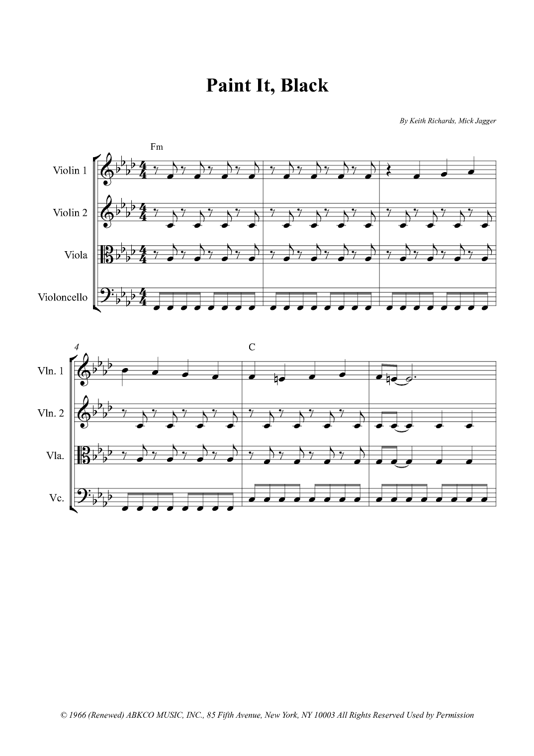 Paint It, Black (arr. Wesley S. SIlva)