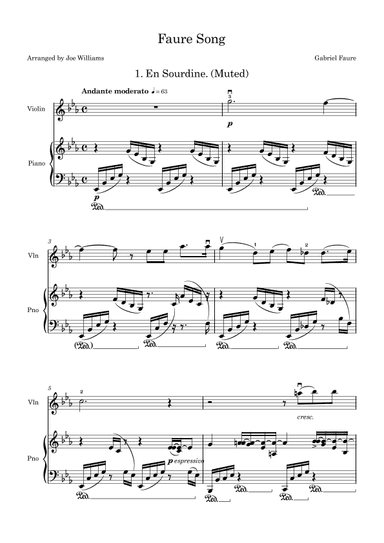 En Sourdine (arr. Joe Williams)