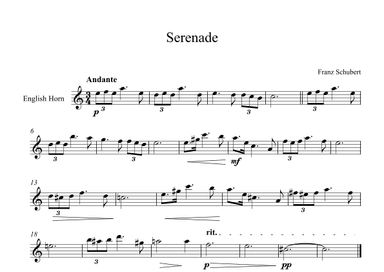 Serenade - Franz Schubert (English Horn) (arr. Digital Book Music)