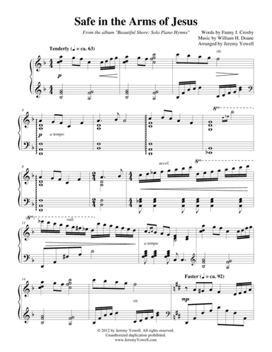 Safe in the Arms of Jesus (arr. Jeremy Yowell)