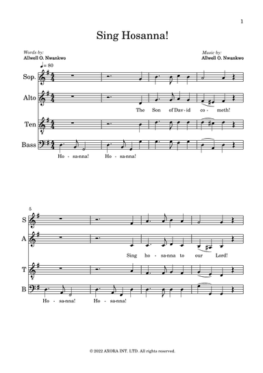 Sing Hosanna!