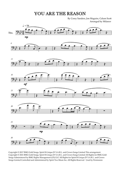You Are The Reason (arr. Milanov)