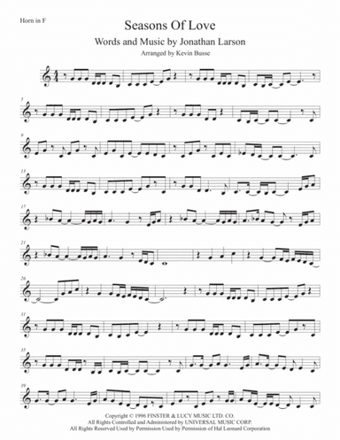 Seasons Of Love (arr. Kevin Busse)