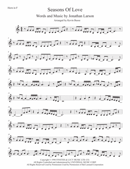 Seasons Of Love (arr. Kevin Busse)