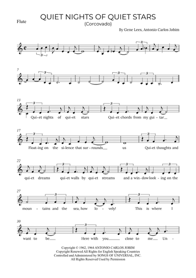 Quiet Nights Of Quiet Stars (corcovado) (arr. Alex Nunes Rodrigues)