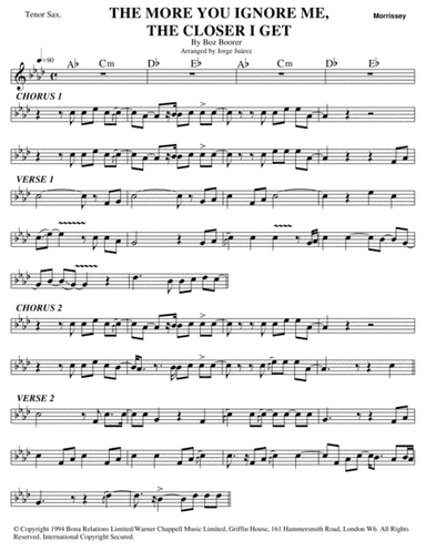 The More You Ignore Me, The Closer I Get (arr. Jorge Juárez)