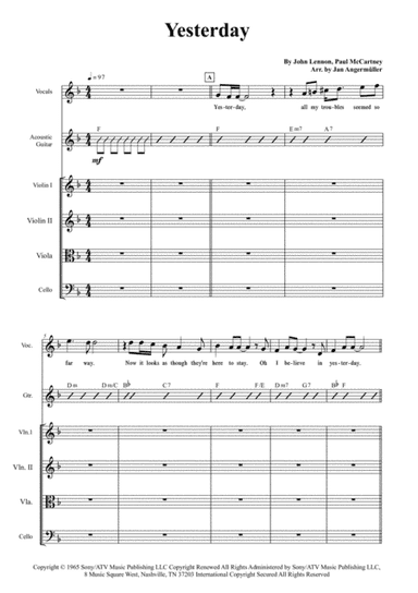 Yesterday (arr. Jan Angermüller)