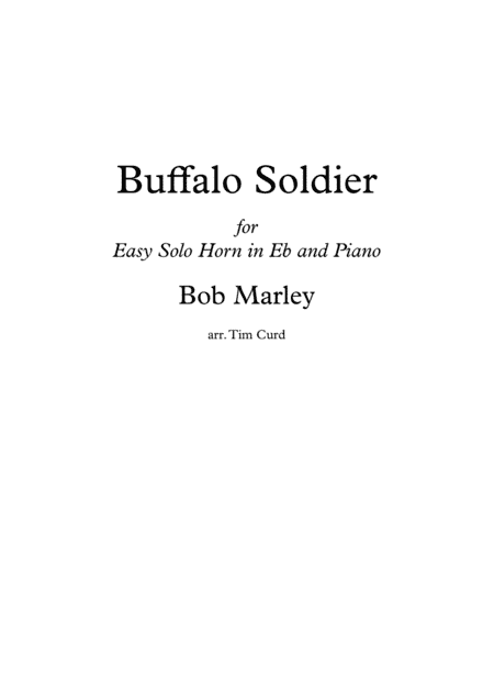Buffalo Soldier (arr. Tim Curd.)