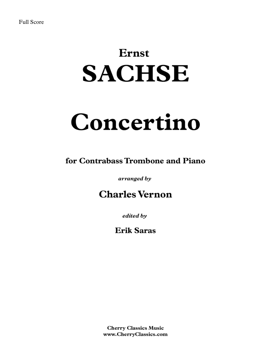 Concertino for Contrabass Trombone and Piano (arr. Charles Vernon)