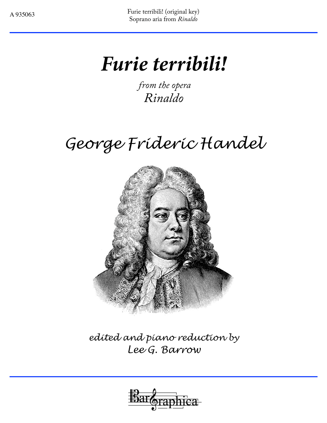 Furie terribili! (arr. --. Edited and piano realization by Lee G. Barrow)