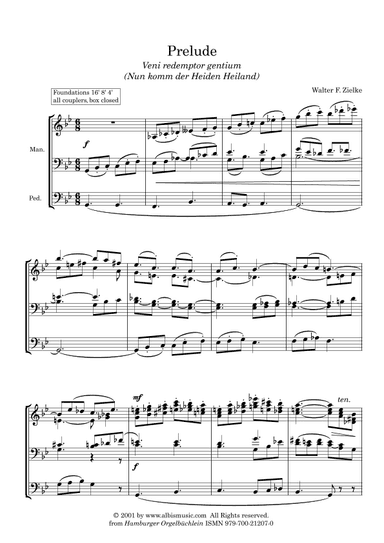 Prelude "Veni redemptor gentium" (Nun komm der Heiden Heiland)