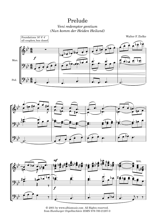 Prelude "Veni redemptor gentium" (Nun komm der Heiden Heiland)