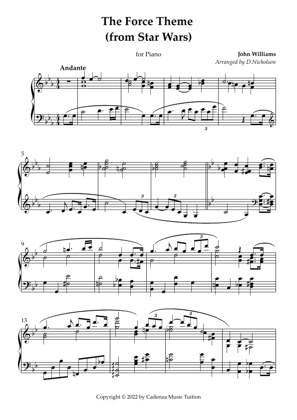 The Force Theme (arr. Daniel Nicholson)