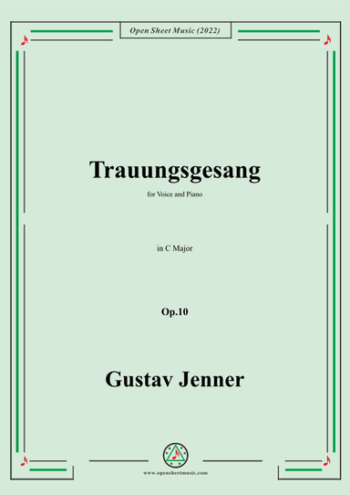 Jenner-Trauungsgesang,in C Major,Op.10 (arr. OSM Press)