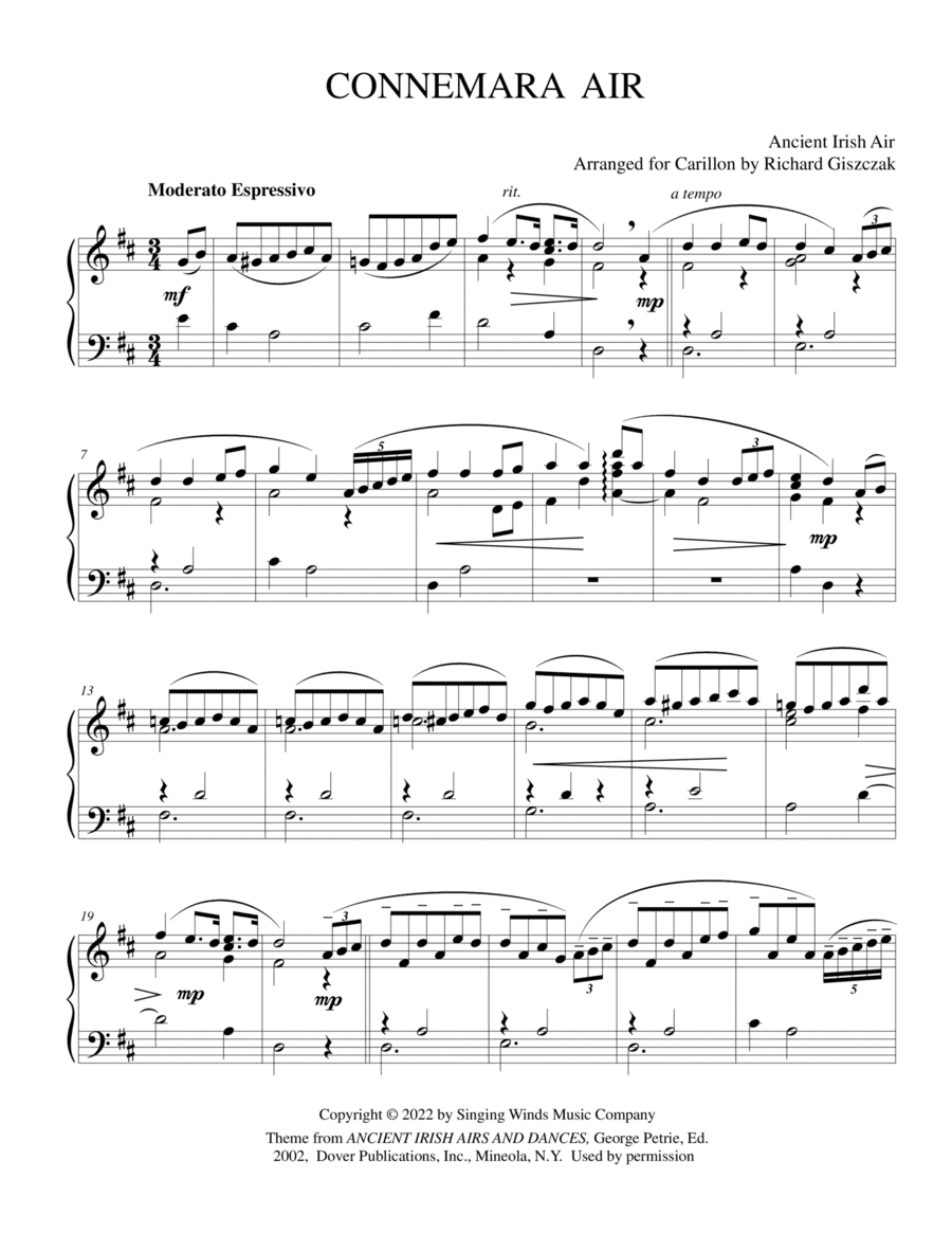 Connemara Air (Ancient Irish Air) (arr. Richard Giszczak)