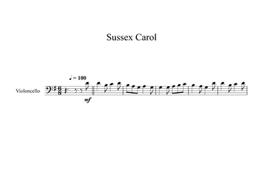 Sussex Carol (Cello) (arr. Digital Book Music)