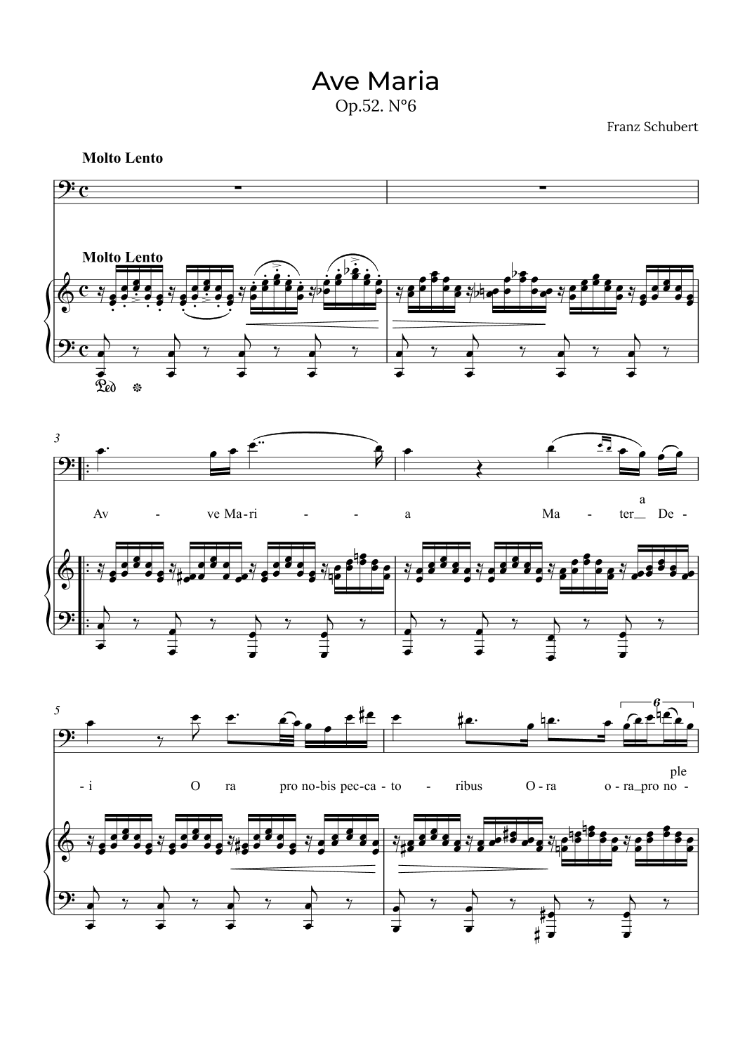 Ave Maria Schubert - Baritone in C (arr. Alex Nunes Rodrigues)
