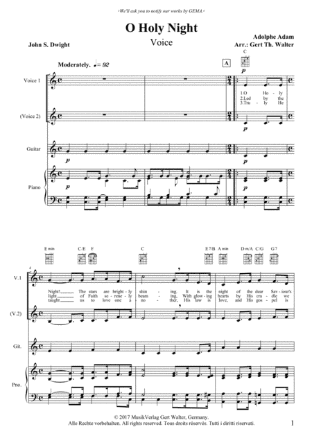 O Holy Night (arr. Gert Th. Walter)