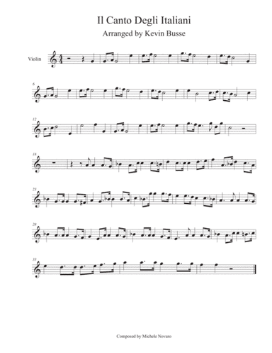 Il Canto Degli Italiani - Violin (arr. Kevin Busse)