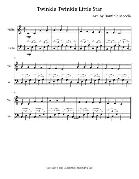 Twinkle Twinkle Little Star (trad Arr) (arr. Dominic Meccia)