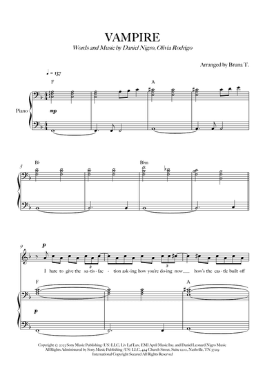 Vampire (arr. Bruna T.)