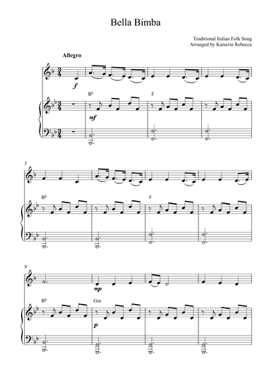 Bella Bimba (arr. Kaiserin Rebecca)