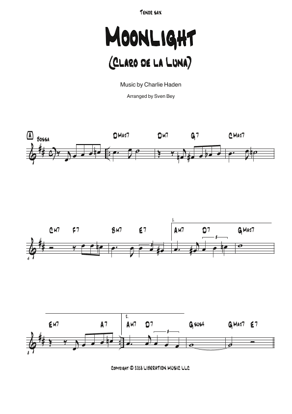 Moonlight (arr. Sven Bey)