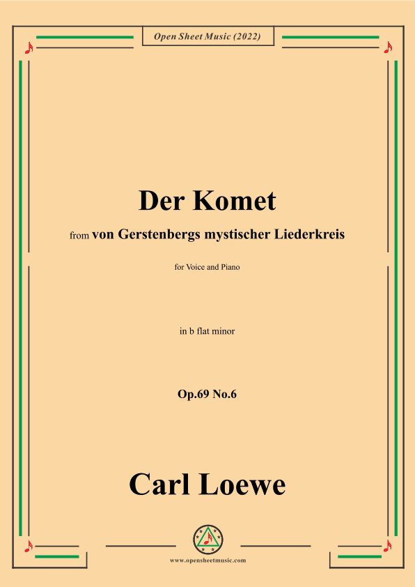 Loewe-Der Komet,Op.69 No.6,in b flat minor (arr. OSM Press)