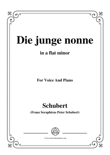 Schubert-Die junge nonne in a flat minor,for voice and piano (arr. MSM)