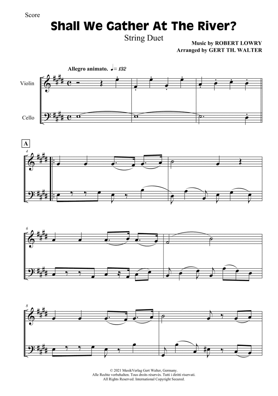 Shall We Gather At The River (arr. Gert Th. Walter)