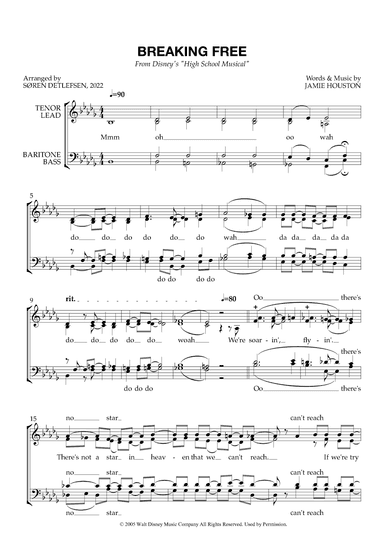 Breaking Free (arr. Søren Detlefsen)