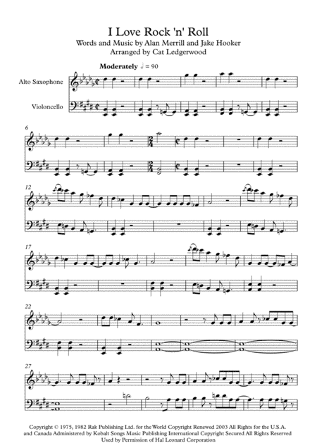 I Love Rock 'N Roll (arr. Cat Ledgerwood)
