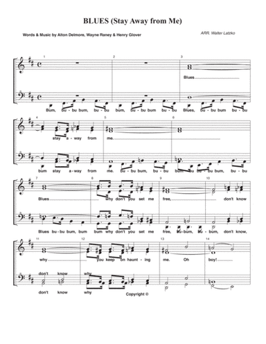 Blues Stay Away From Me (arr. Walter Latzko)