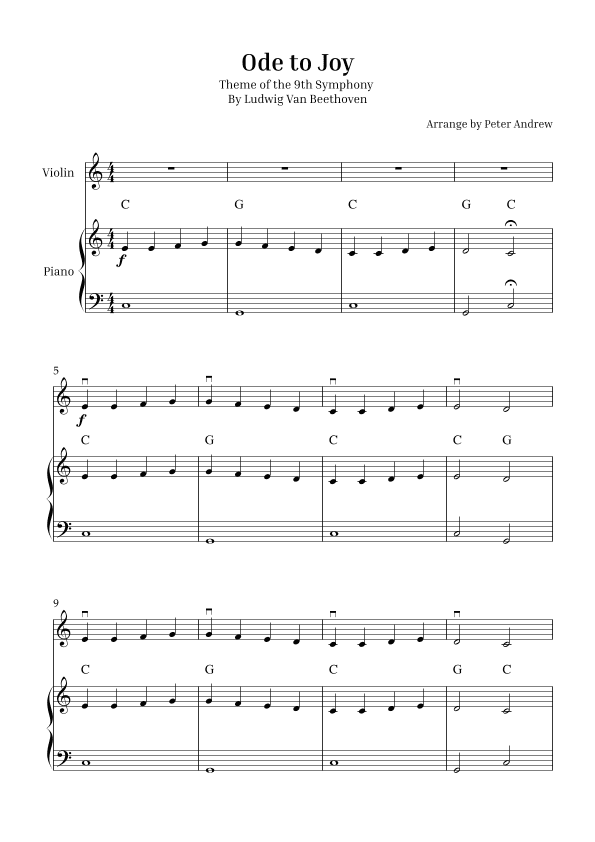 Ode to Joy (arr. Peter Andrew)