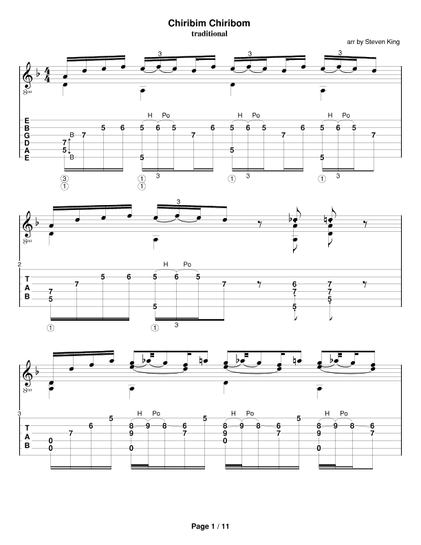 Chiribim Chiribom (arr. Steven King)