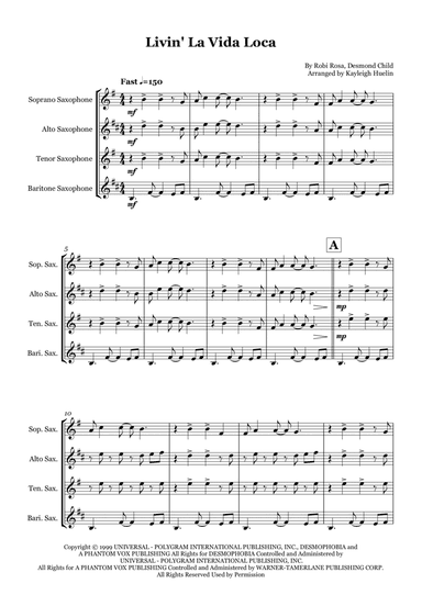 Livin' La Vida Loca (arr. Kayleigh Huelin)