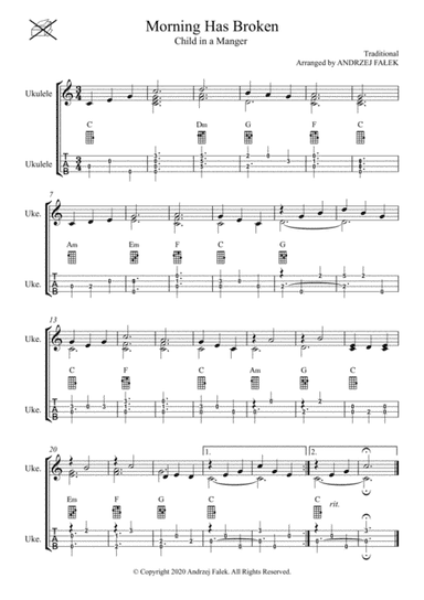 Morning Has Broken (Child in a Manger) (arr. Andrzej Falek)