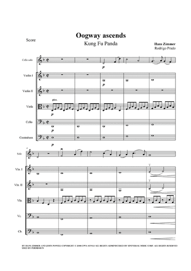 Oogway Ascends (arr. Rodrigo Prado)