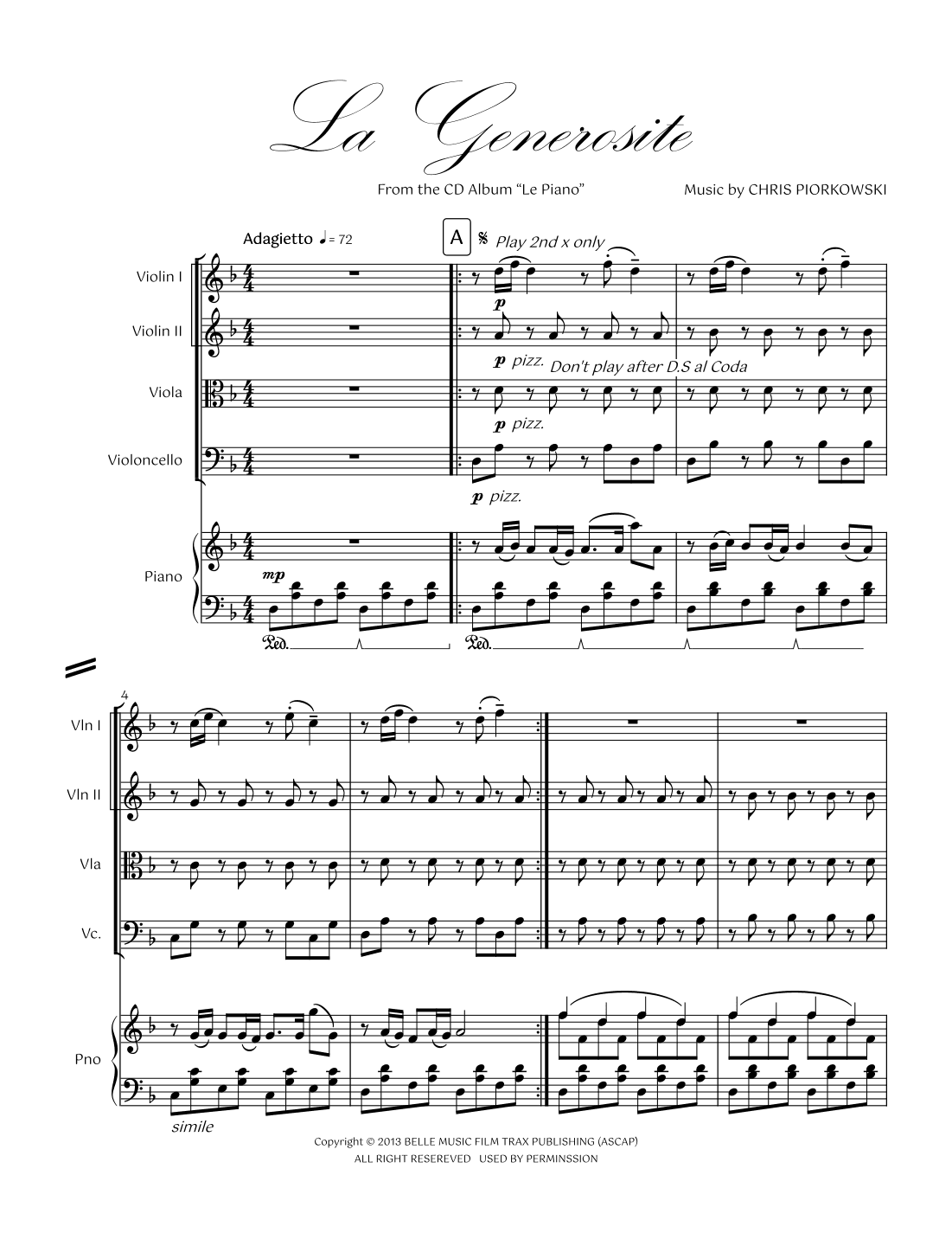 08. La Generosite Piano Quintet